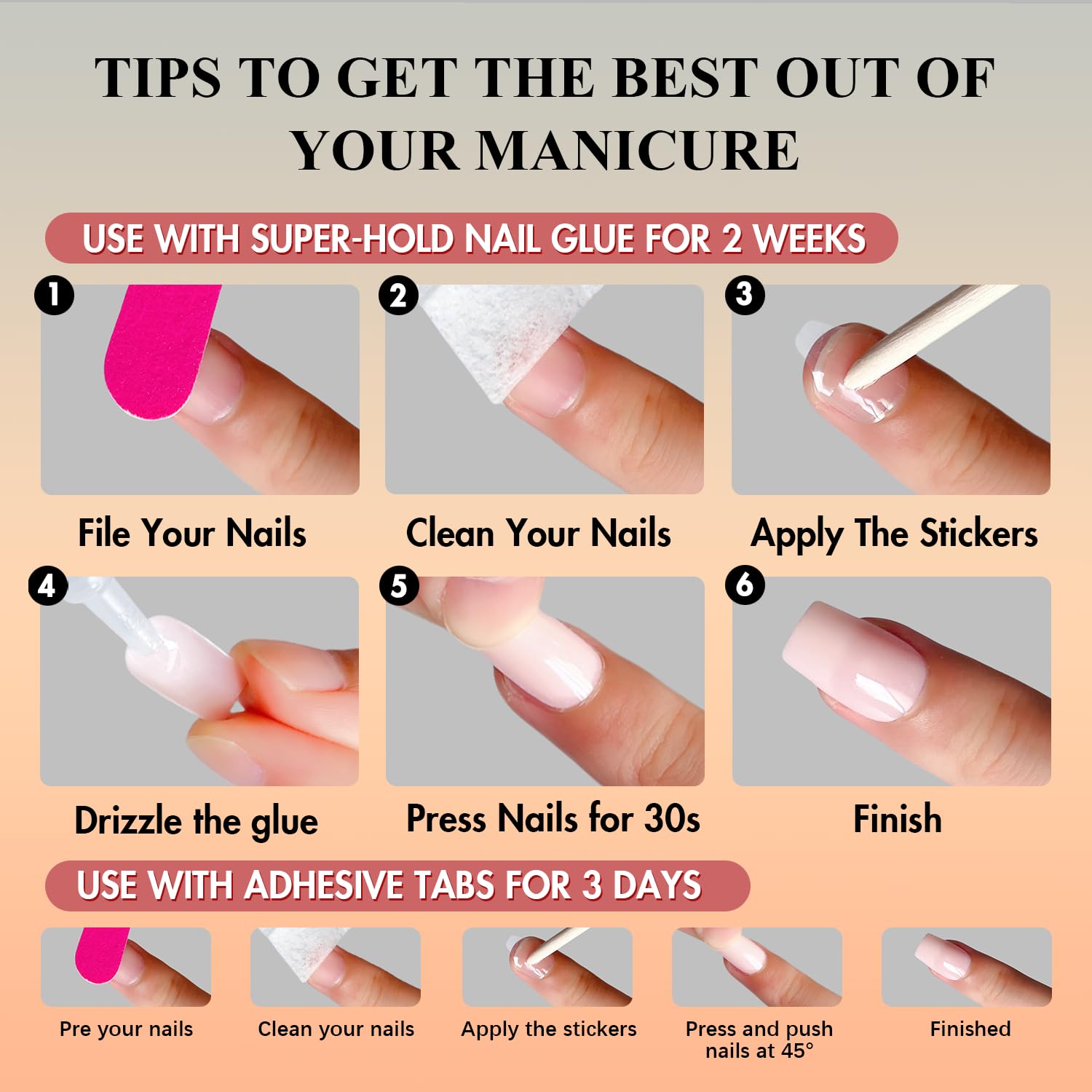 KQueenest in-use photo of applying nails at home for quick salon results