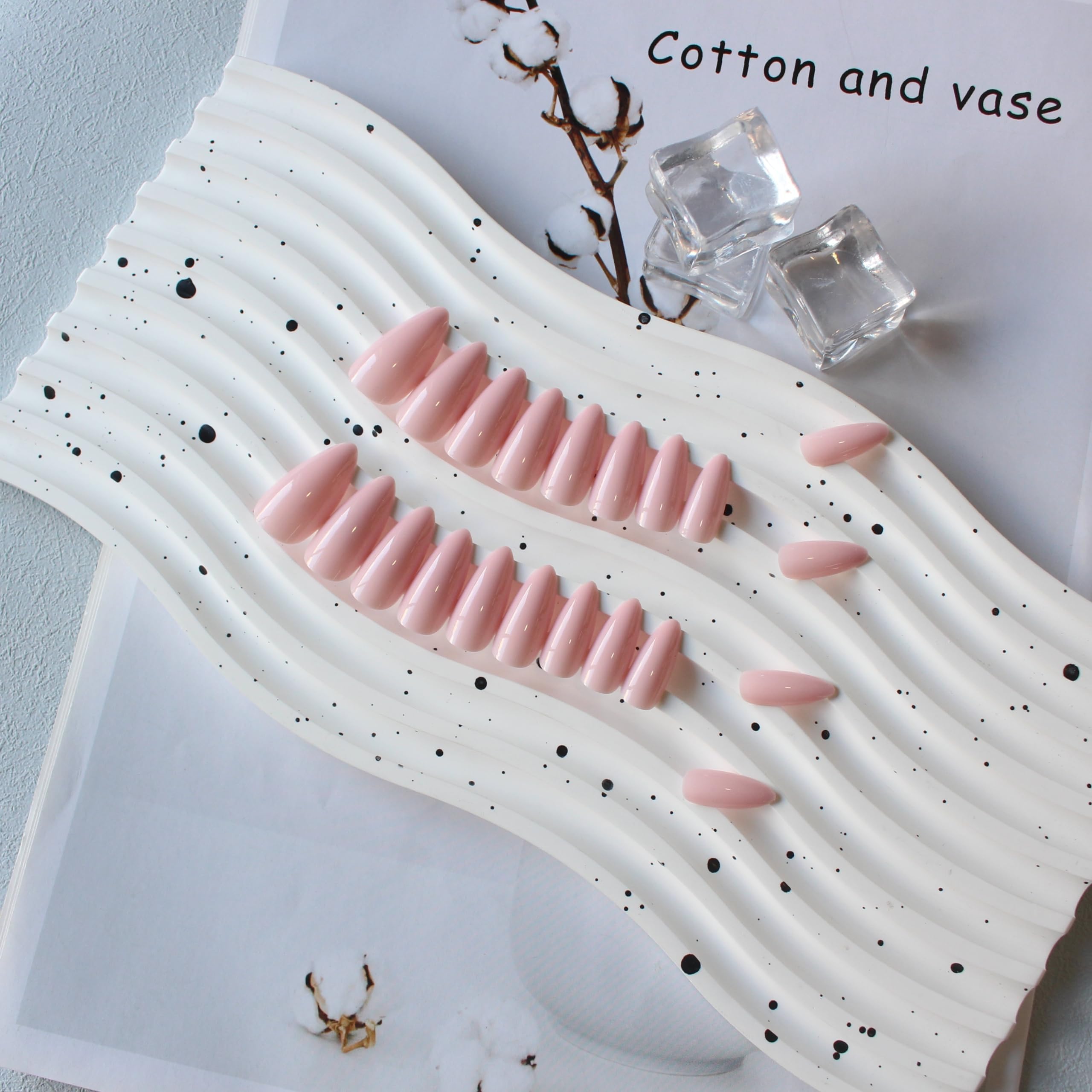 KQueenest nails worn on hand lifestyle shot offering instant polished look
