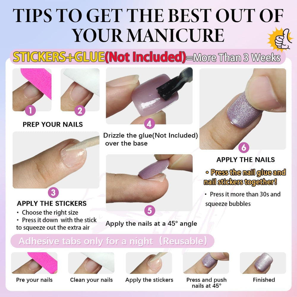 KQueenest on-hand styled short coffin nails demonstrating finished look for events