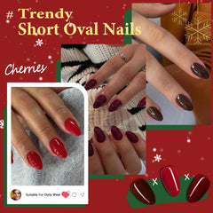 KQueenest close-up of smooth short oval nail texture highlighting salon-quality finish