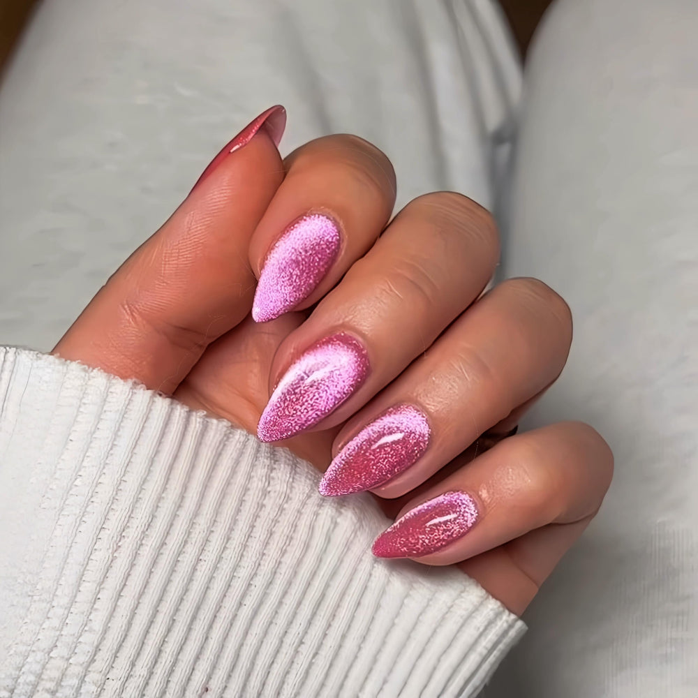 KQueenest side profile showing almond to stiletto shape for elongating benefit