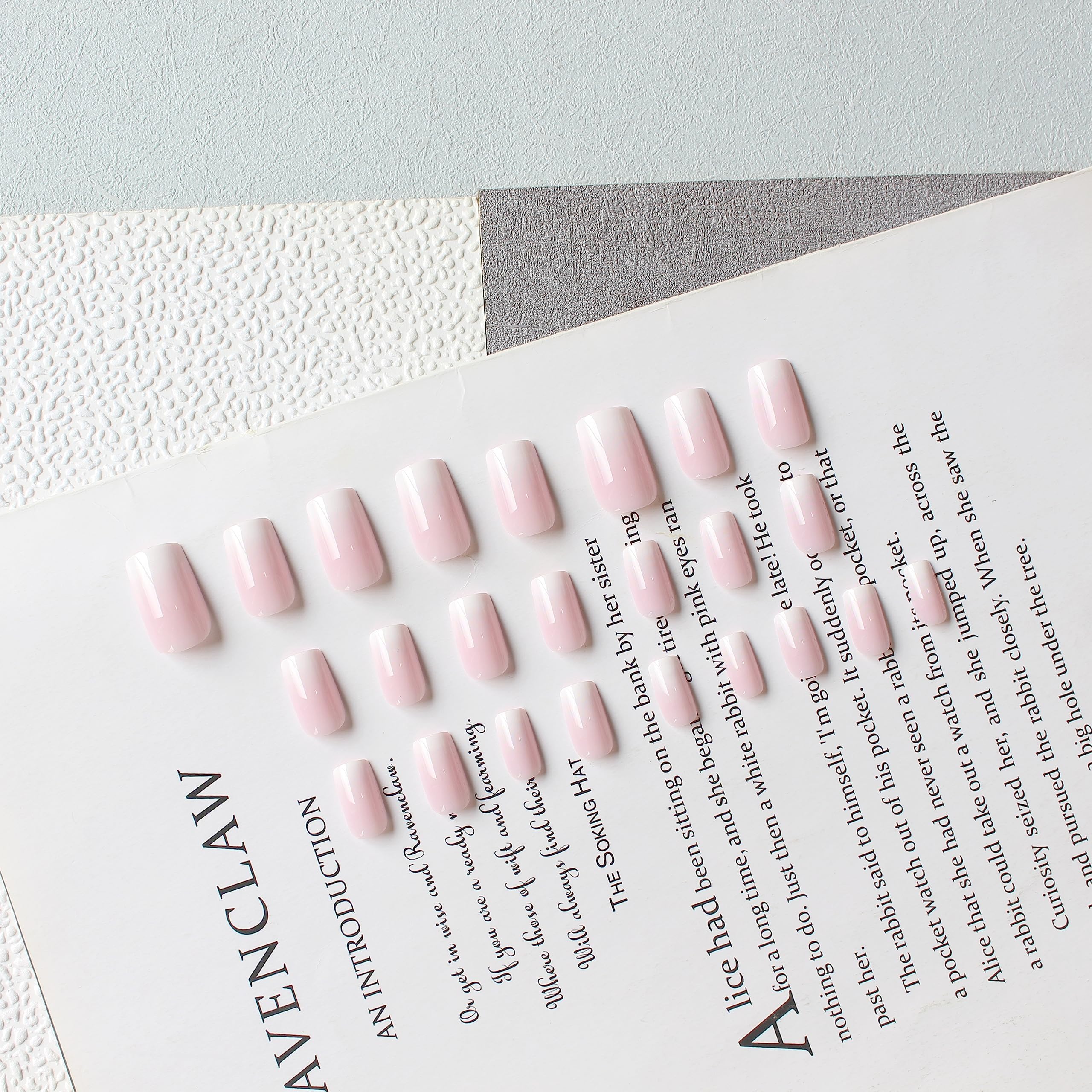 KQueenest side profile of short square nails demonstrating natural fit