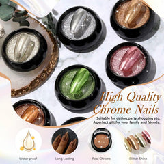 KQueenest texture detail of gel polish and mirror topcoat for authentic color depth