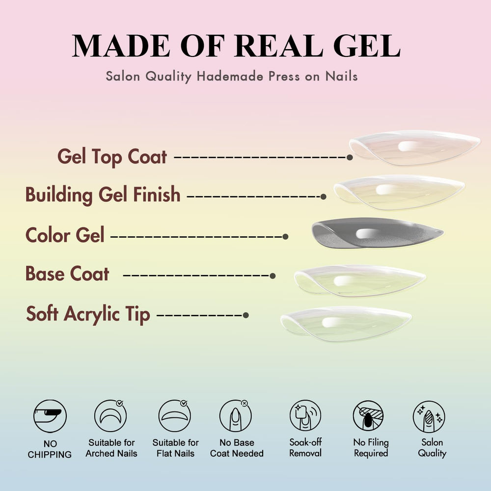 KQueenest nails worn in lifestyle scene showing natural look and versatility