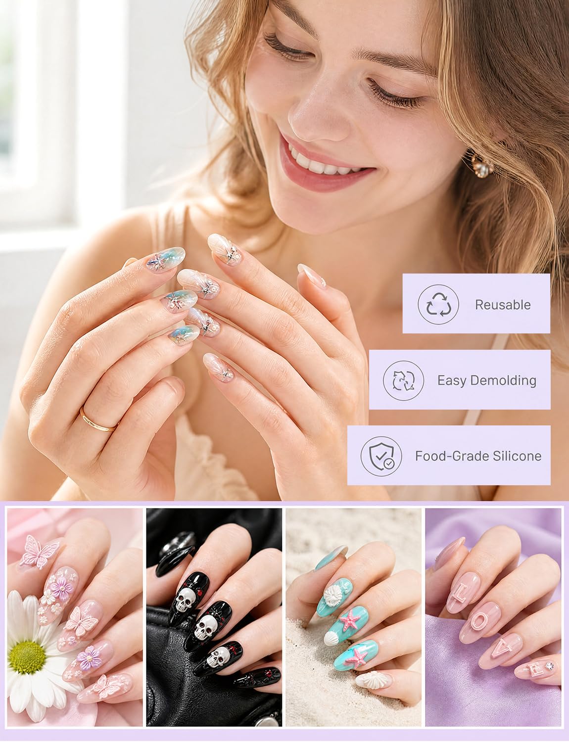 KQYSLXG lifestyle tabletop manicure setup showing kit use and creative workflow