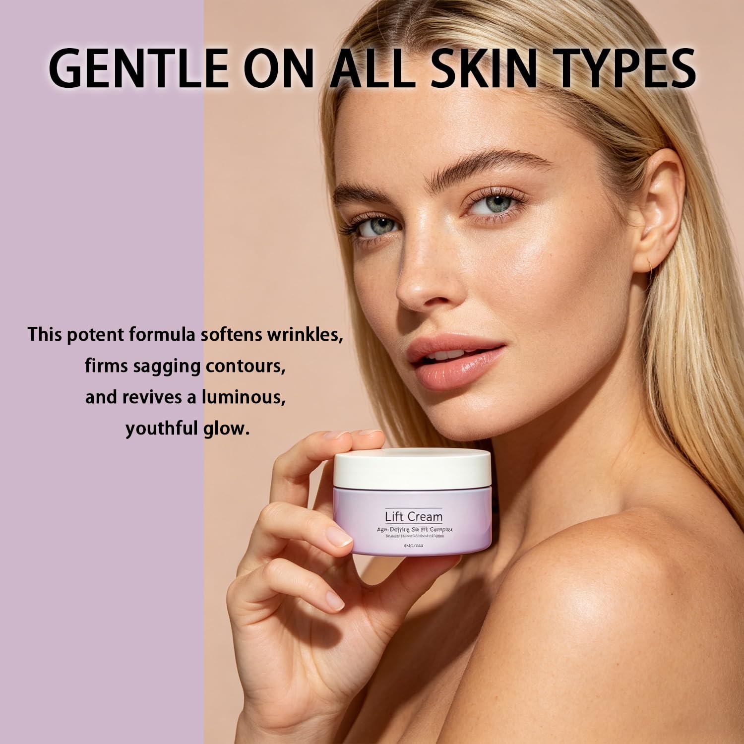 Krajiyya Noor Wonder Lift applied to hand demonstrating quick absorption and visible smoothing