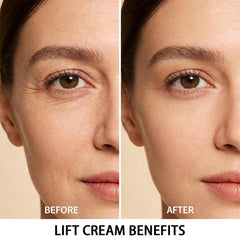 Krajiyya Noor Wonder Lift open jar top view revealing creamy formula and natural enriched benefits