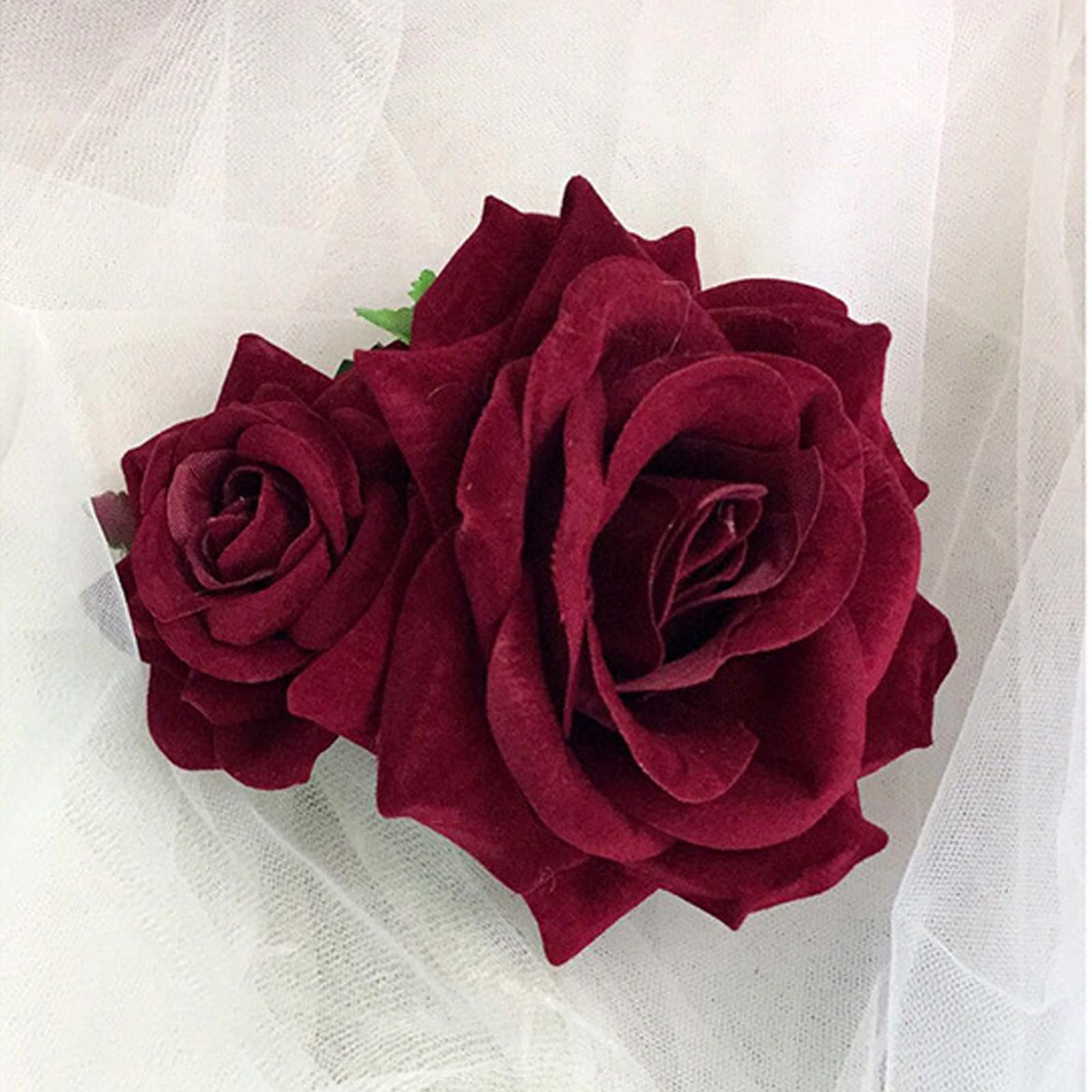 Kriccio close-up of wine red rose detail, highlighting elegant texture