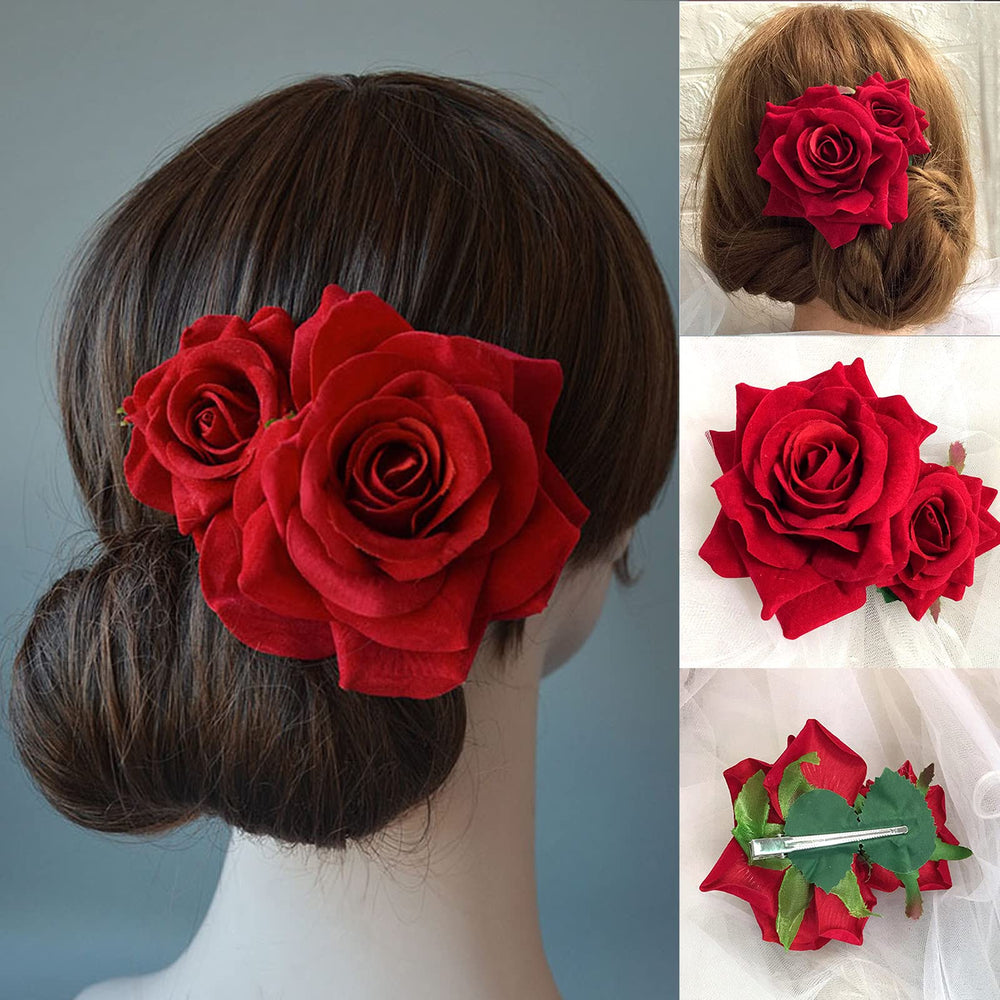 Kriccio red rose front view showing floral detail and vivid color for elegant looks