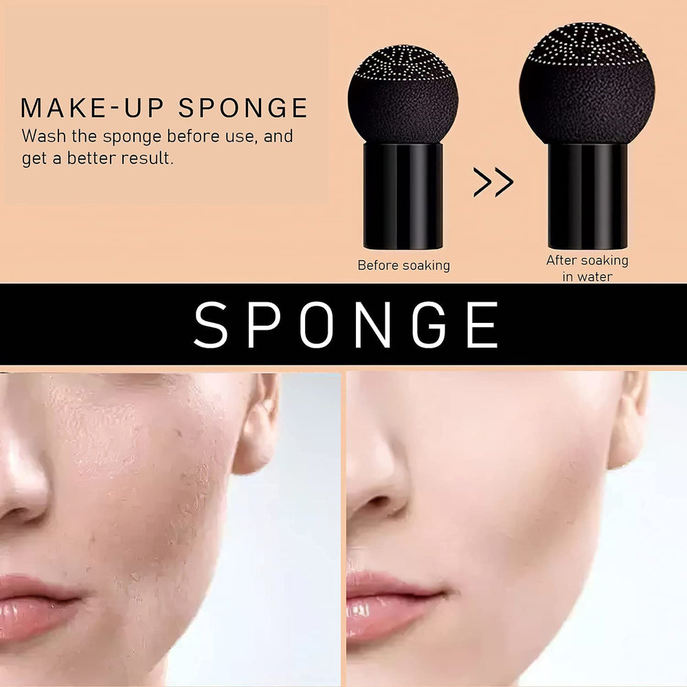 Kriloneal application stamping on cheek for even, natural coverage
