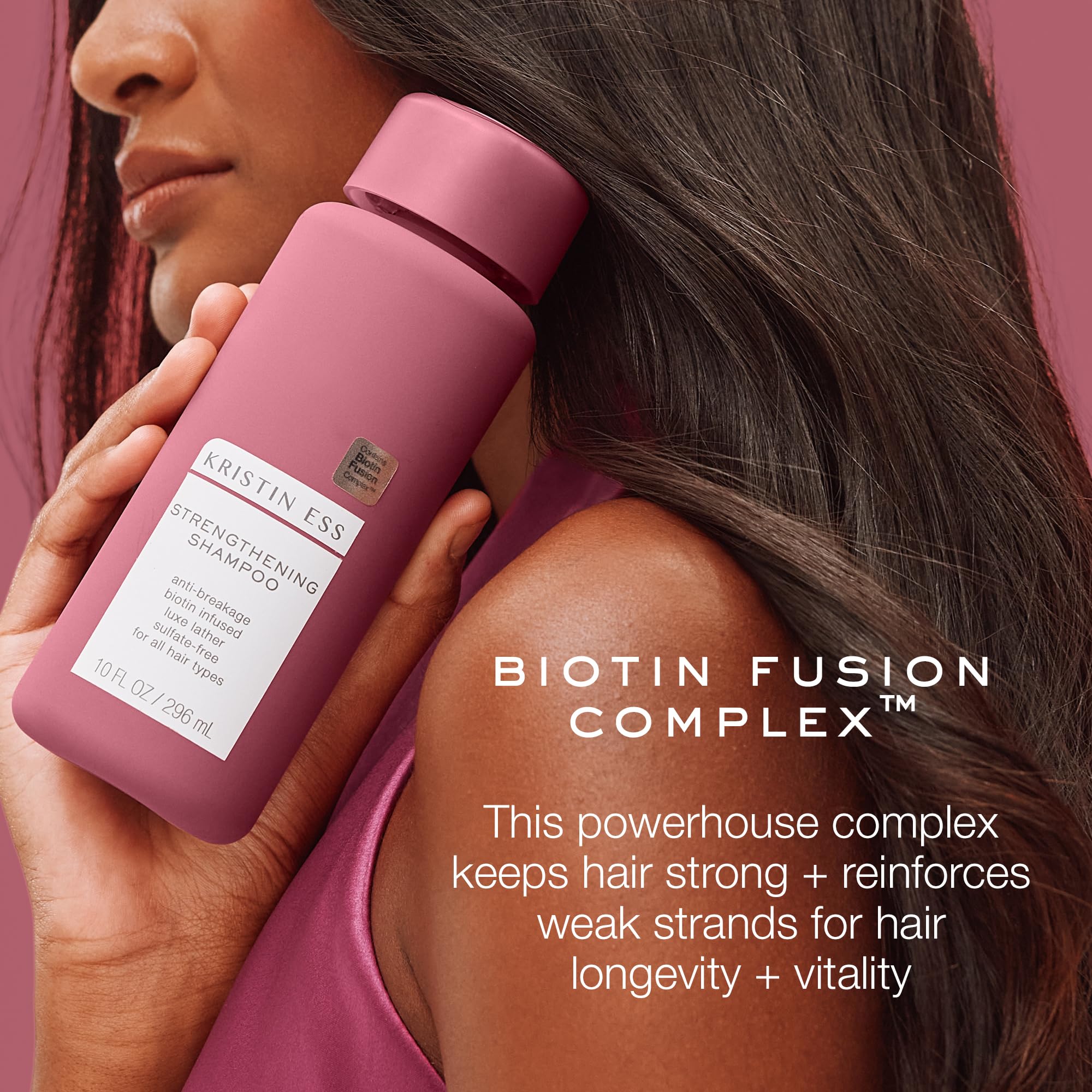 Kristin Ess biotin and amino acids visual emphasizing strengthening