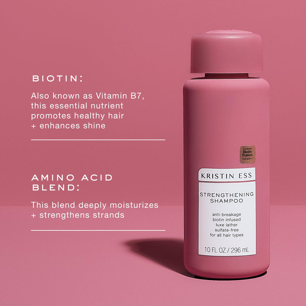 Kristin Ess shampoo lather texture demonstrating gentle cleansing