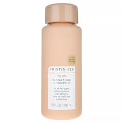 Kristin Ess front bottle view showing moisturizing shine and clean scent benefit