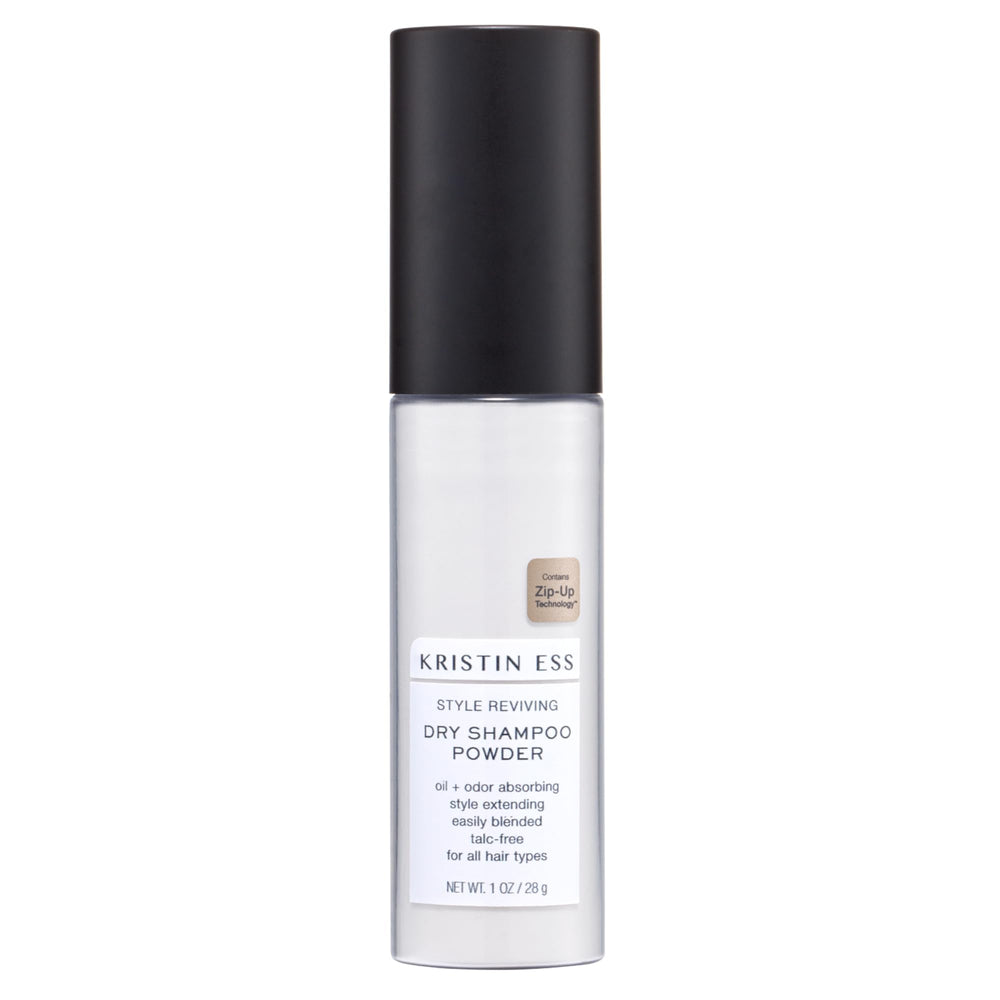 Kristin Ess front packaging showing travel-size bottle and label benefit