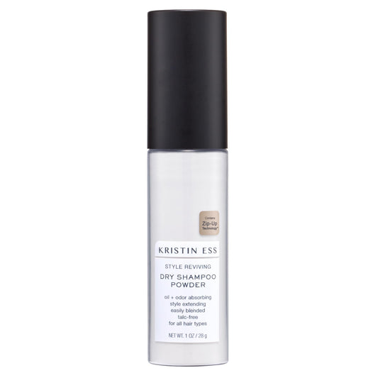 Kristin Ess front packaging showing travel-size bottle and label benefit