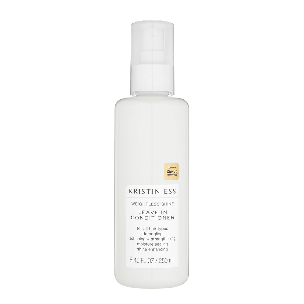 Kristin Ess front bottle view showing sleek spray and salon packaging for easy use