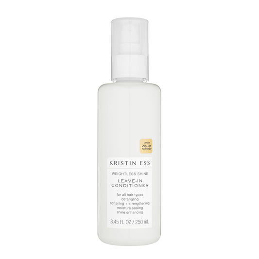 Kristin Ess front bottle view showing sleek spray and salon packaging for easy use