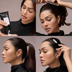 Kristin Ess taming wand inside a handbag illustrating on-the-go styling convenience benefit