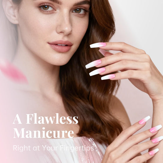 krofaue clear tips close-up showing smooth surface for precise nail art