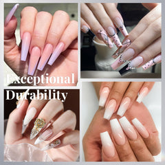 krofaue close-up of clear French tip edge, smooth surface ideal for polish