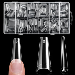 krofaue clear tips front packaging showing full 600pcs set and benefit of quantity