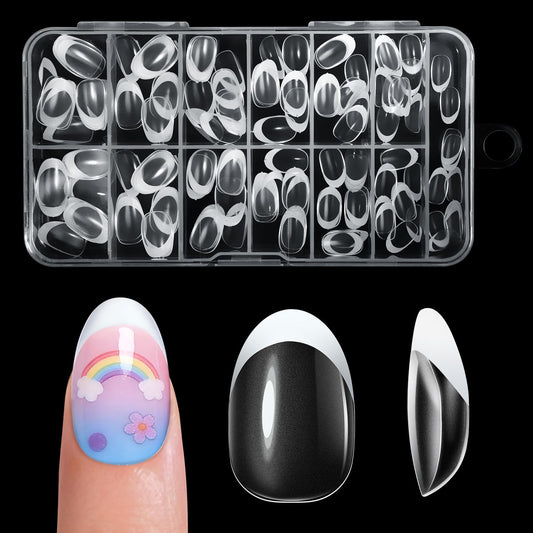krofaue front packaging showing complete 130-piece French tip set and benefits