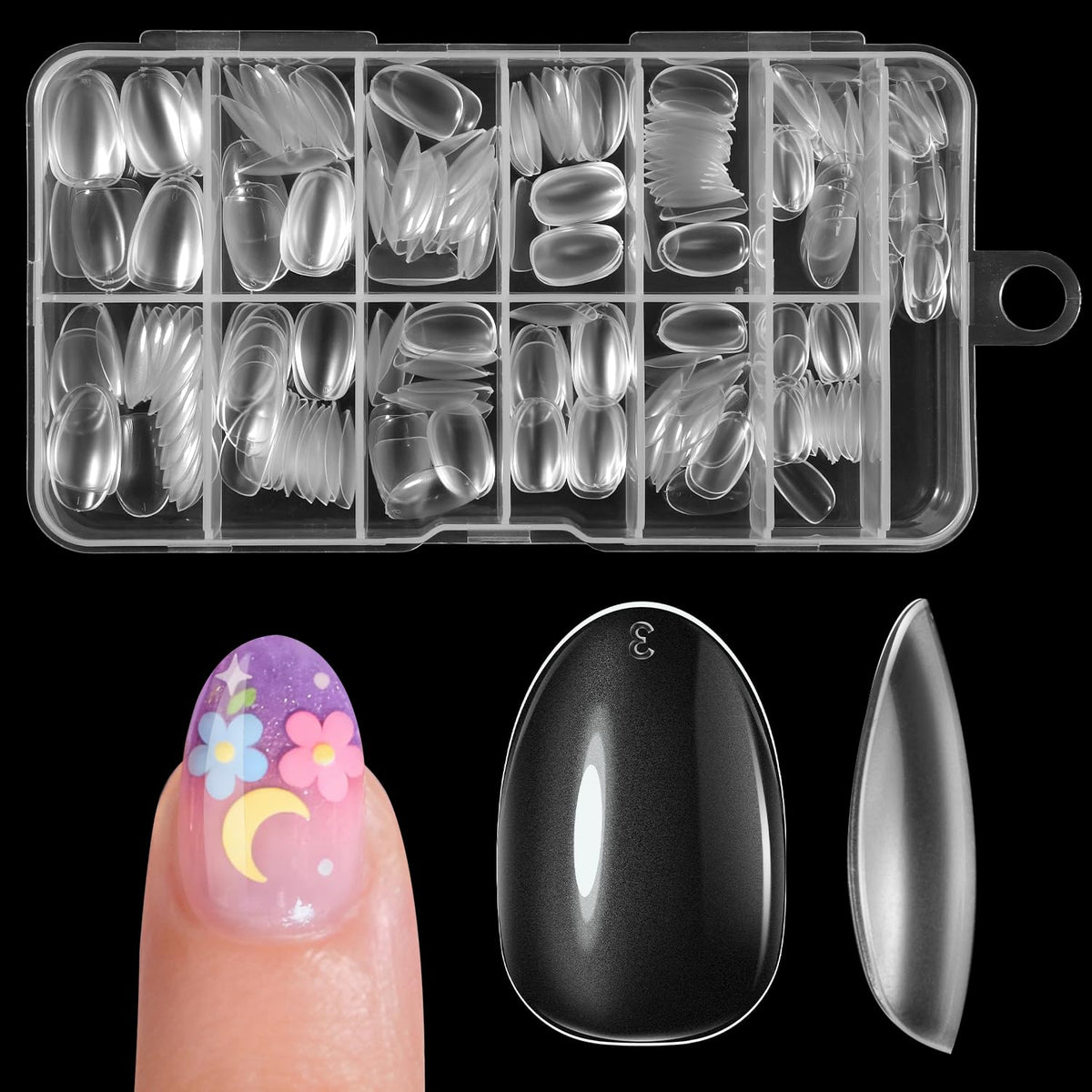 krofaue front packaging showing 260-piece kids nail set and kit benefits