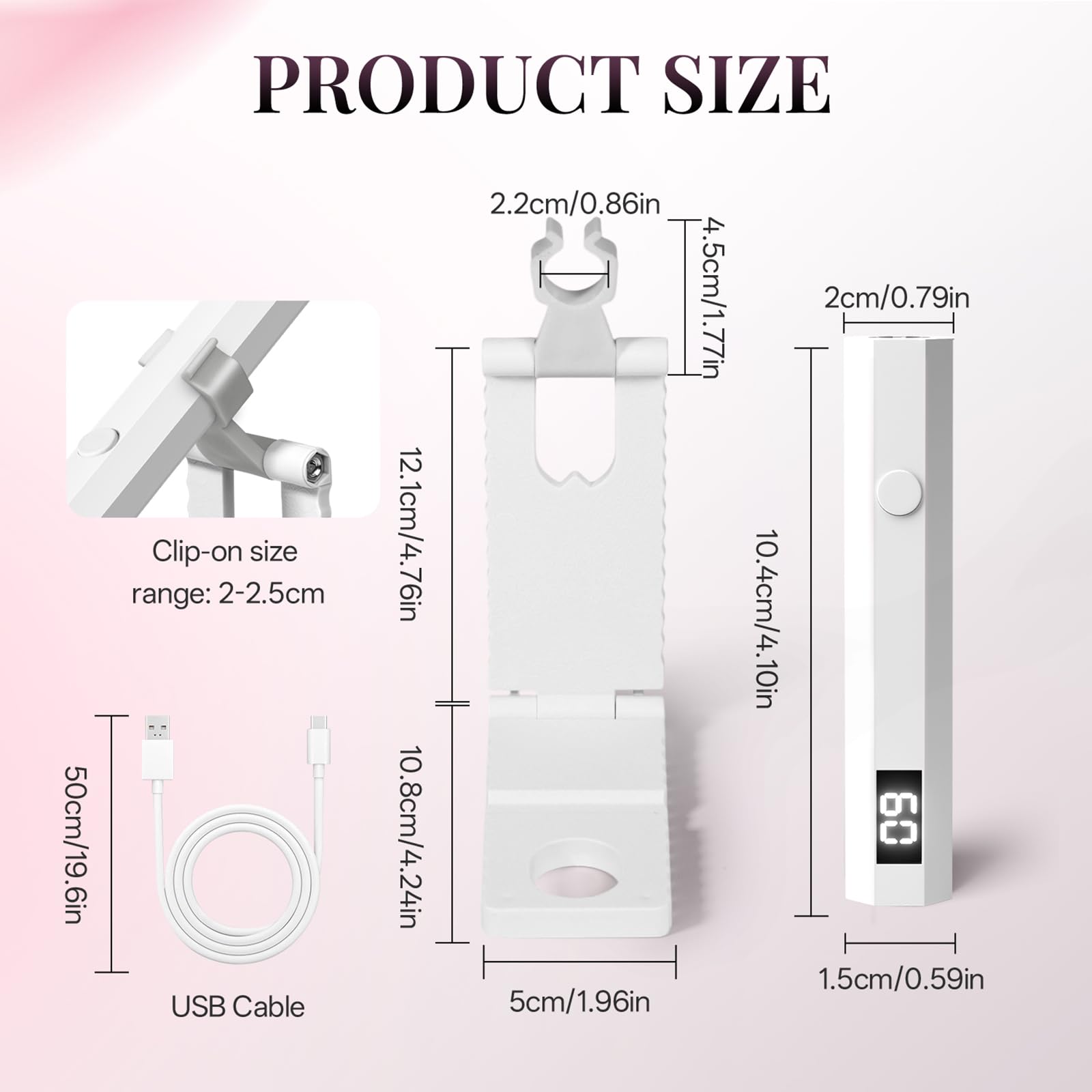 krofaue held in hand to show compact travel-friendly scale