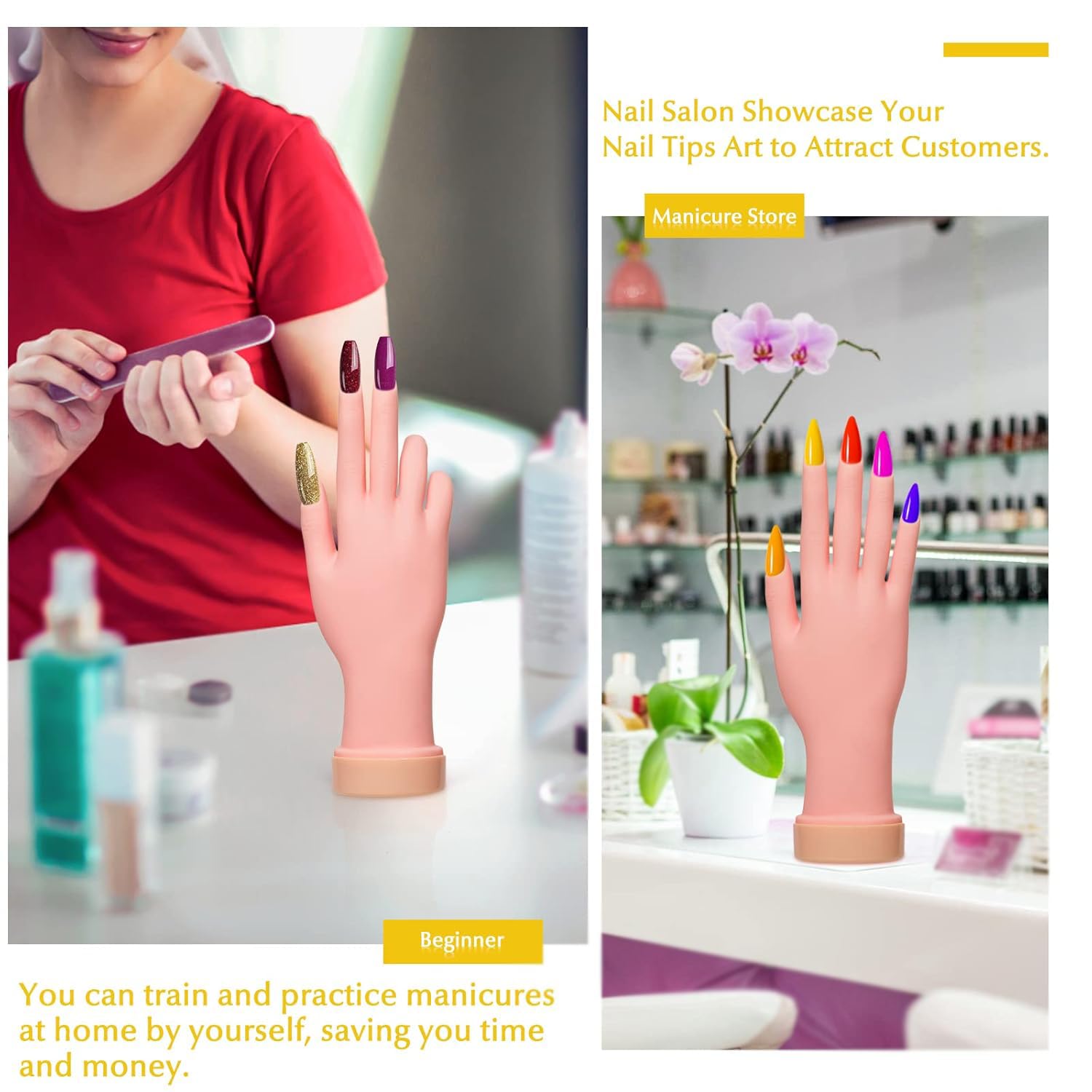 krofaue practice hands on a salon table showing use in a home or studio setting