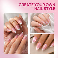 krofaue lifestyle photo of woman wearing matte French nails for elegant everyday style
