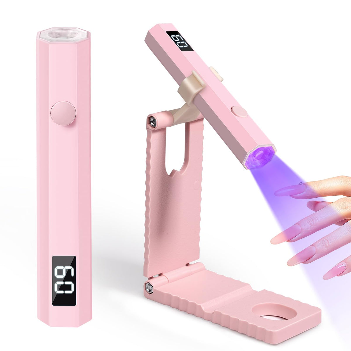 krofaue front view of mini nail lamp shows compact curing benefit