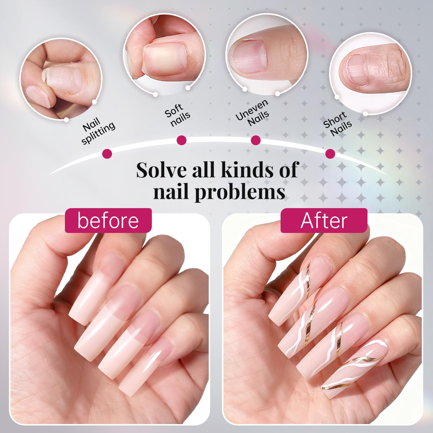 krofaue press on application showing adhesive use for quick wear benefit
