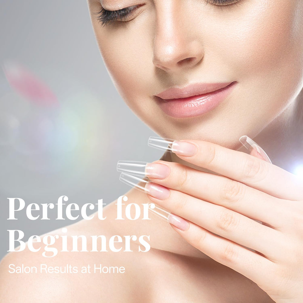krofaue decorated nails with rhinestones on clear tips showing creative possibilities benefit customization