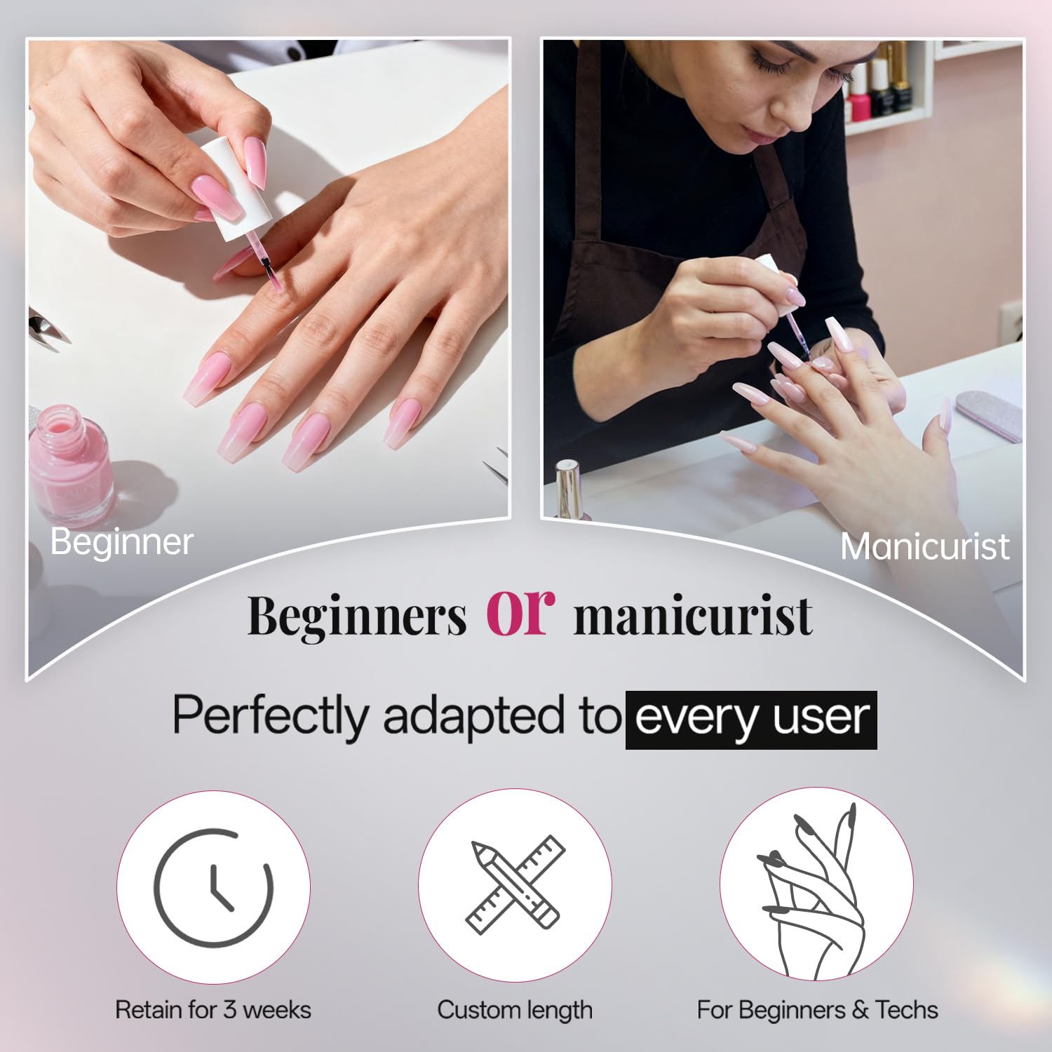 krofaue nail tip beside coin showing true size and scale