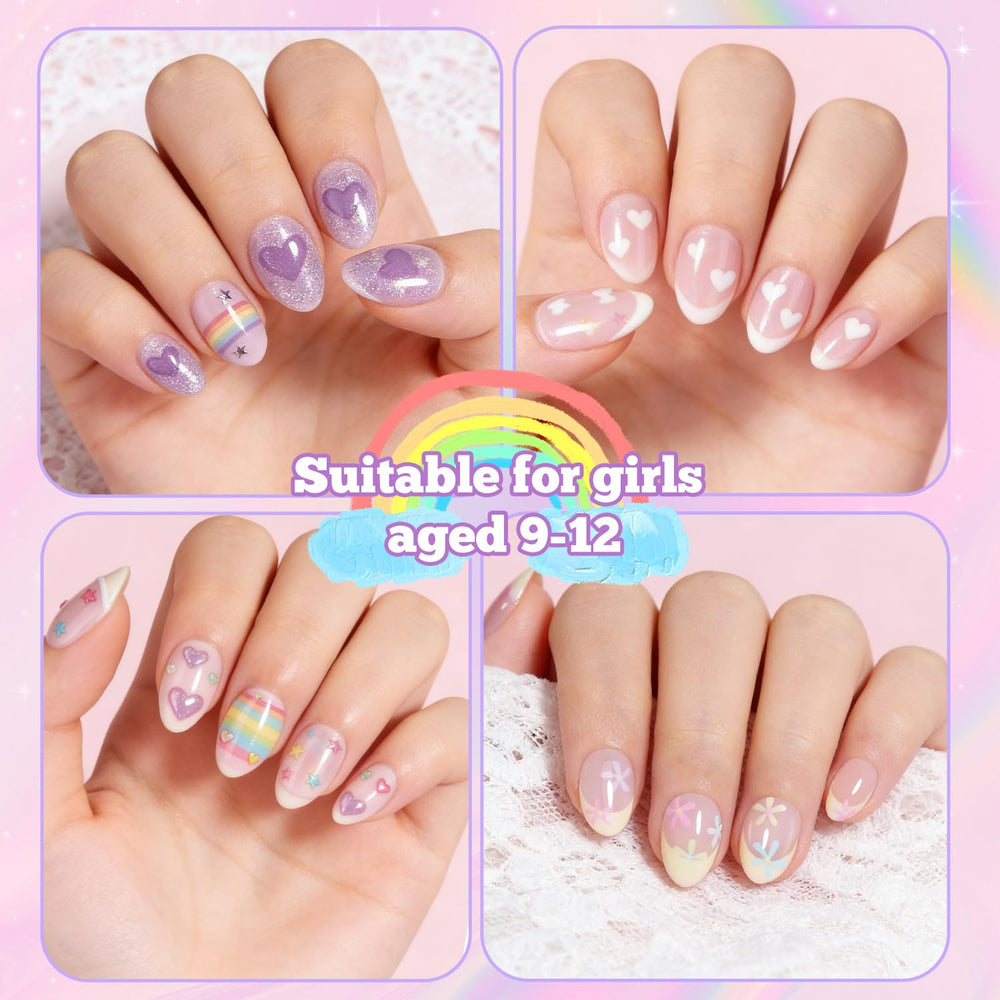 krofaue close-up of short almond nail tip showing natural fit