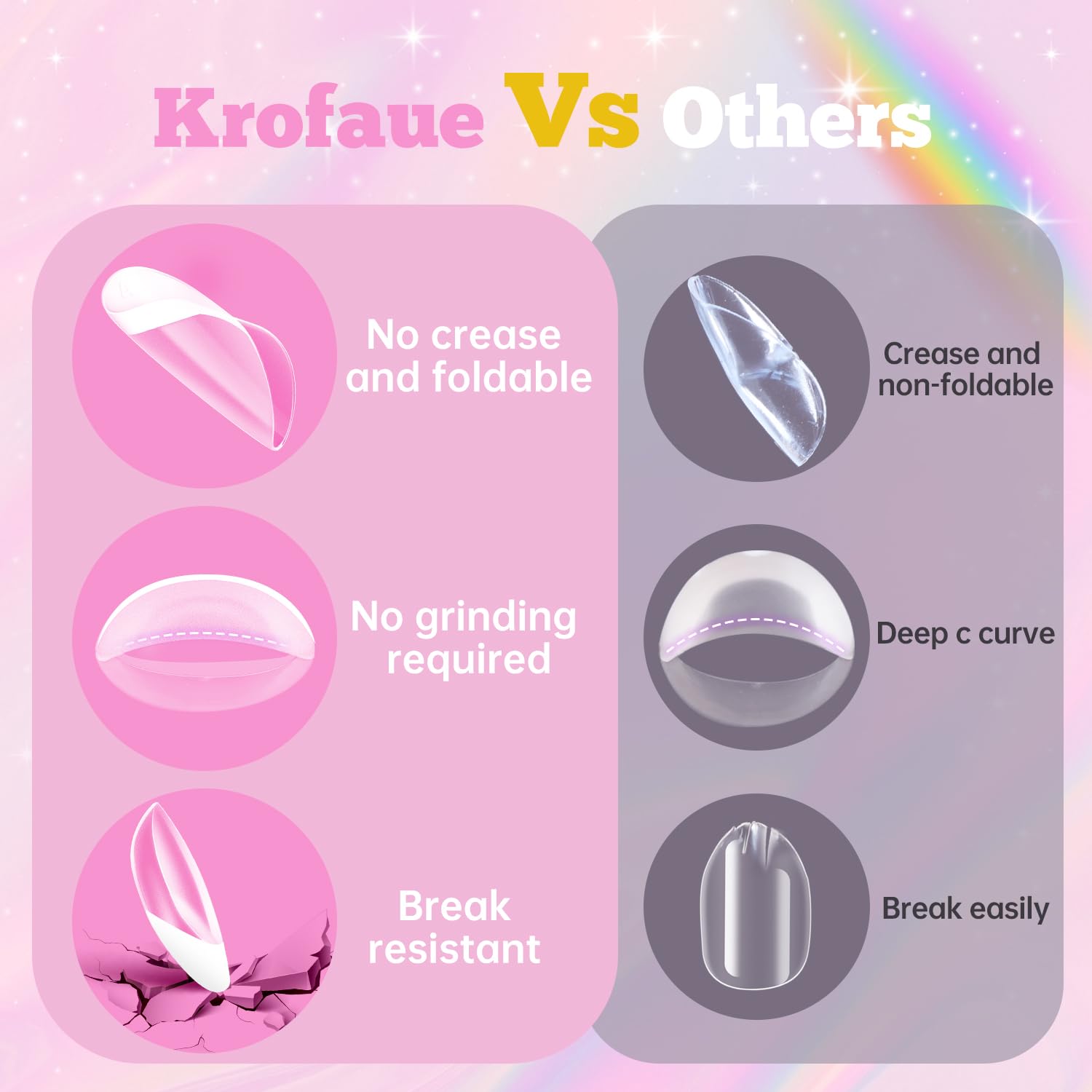 krofaue styled French-tip nails on hands in a lifestyle setting for photo-ready look