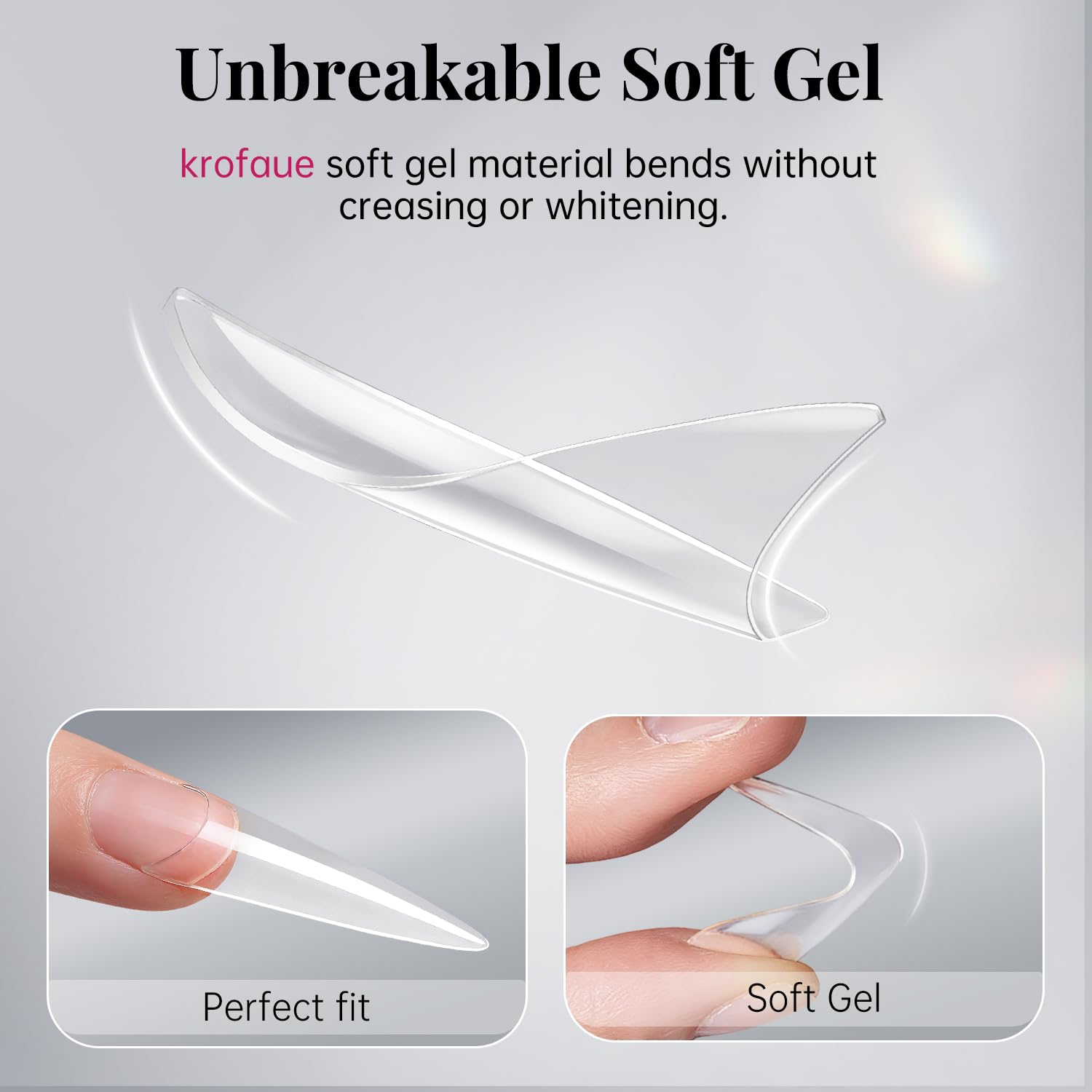 krofaue tip in hand illustrating length and scale for realistic fit