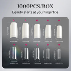 krofaue laid-out tips displaying the full range of ten sizes for perfect fit