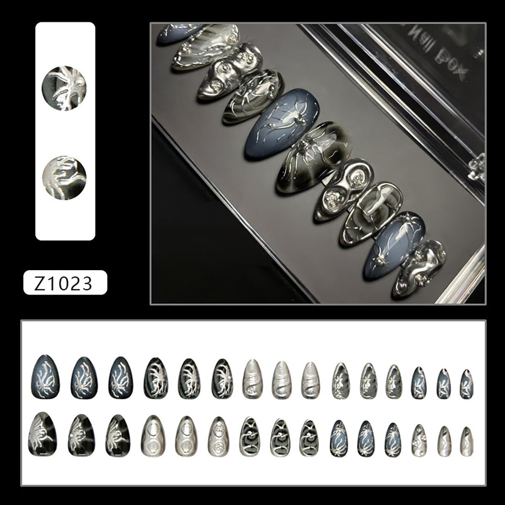 KRTBKR close-up of 3D silver chrome glitter detail highlighting textured sparkle and premium finish