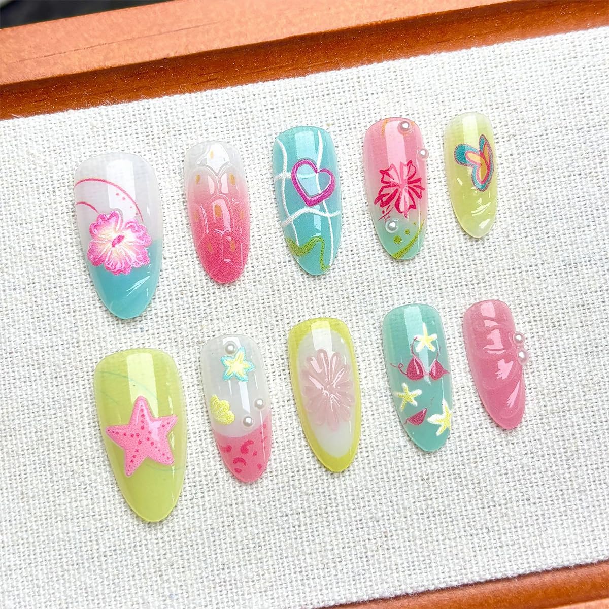 KRTBKR DIY tools and adhesive strips displayed for fast at-home manicure convenience
