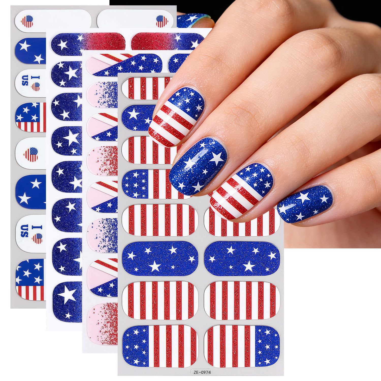 KRTBKR front packaging showing patriotic designs and easy application benefit