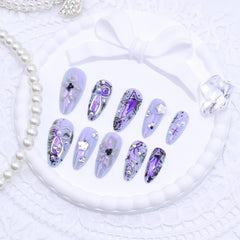 KRTBKR full set layout with 24 nails and application tools for easy at-home use