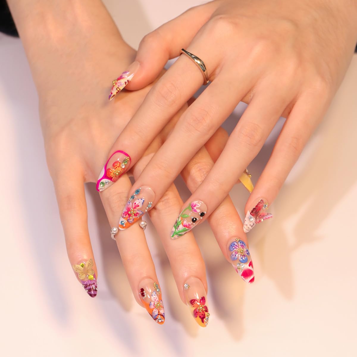 KRTBKR gold beads and rhinestones texture highlight adding sparkle and deluxe finish