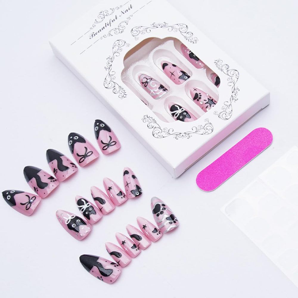 KRTBKR pearls and silver heart accents on nails highlighting elegant texture