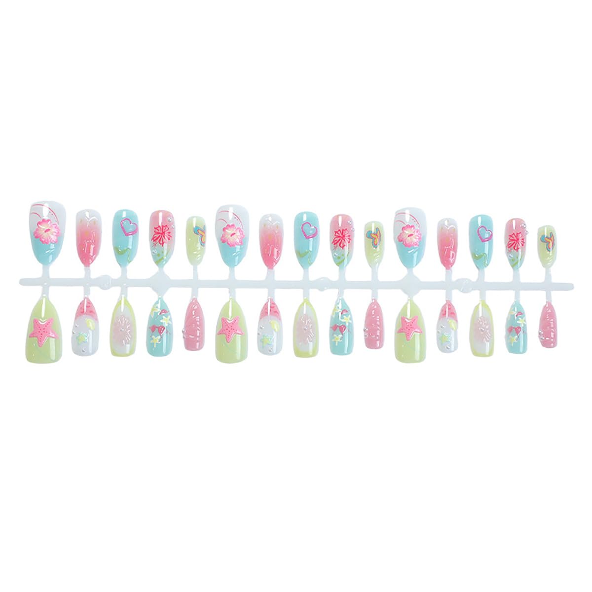 KRTBKR nails worn on hands in a beach setting showcasing seasonal style and photogenic look