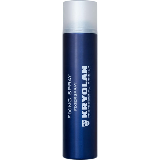 Kryolan aerosol fixing spray front packaging shows brand and volume benefit