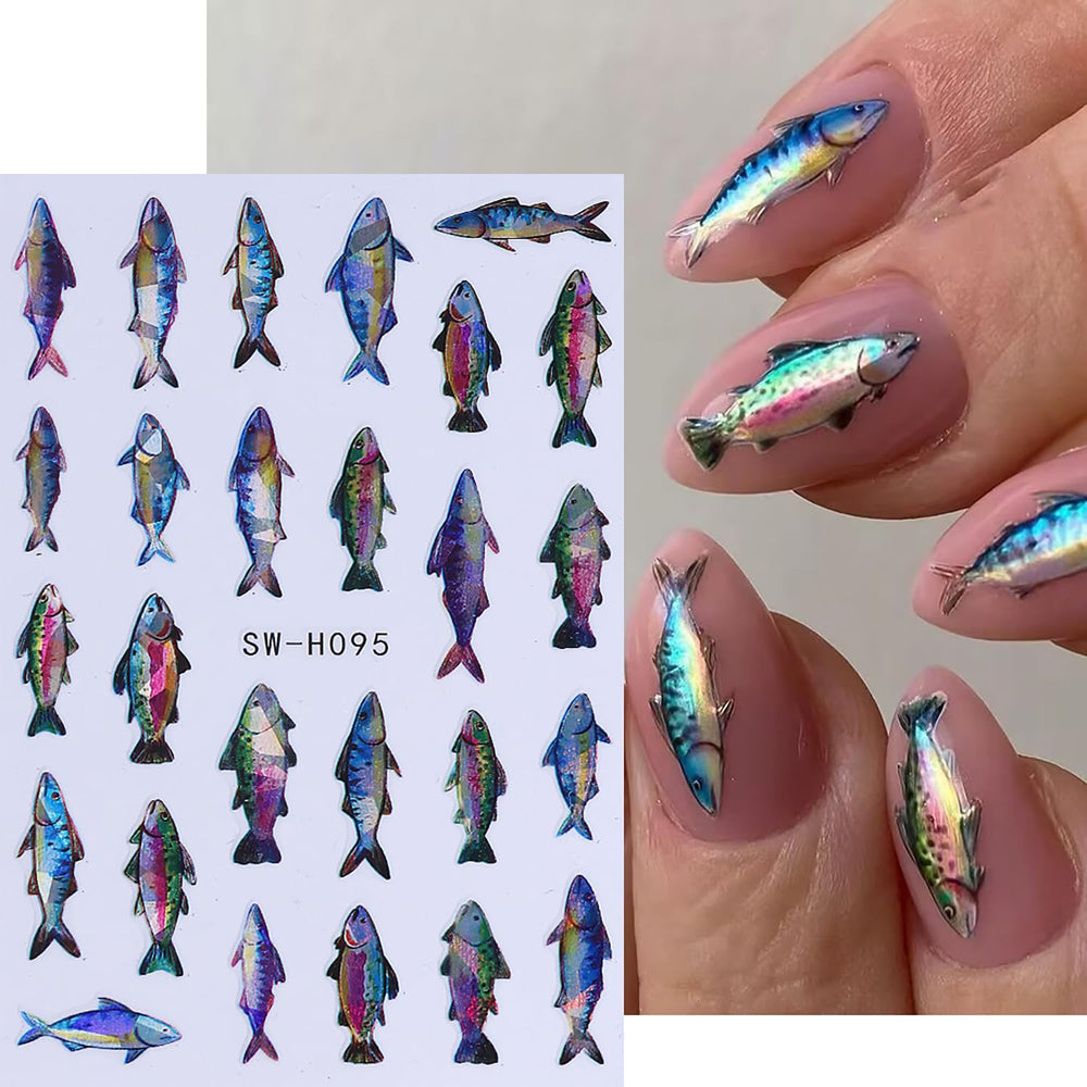 KSTBJN close-up of iridescent fish texture highlighting reflective 3D detail and shine