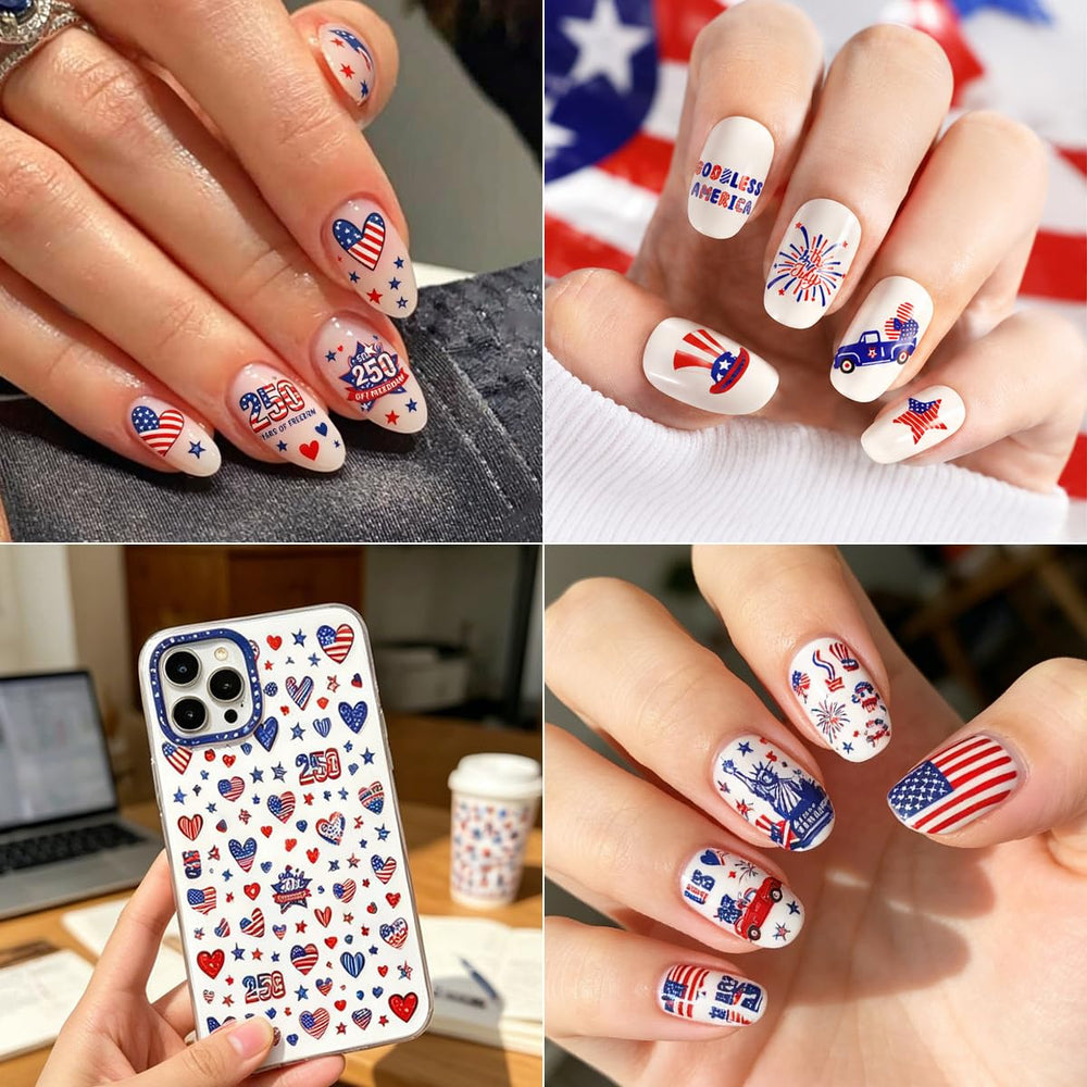 KTAABTR close-up of flag decal detailing for crisp nail art