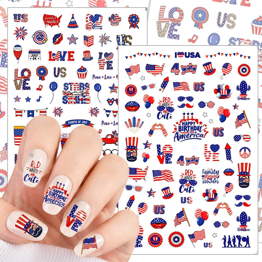 KTAABTR finished patriotic manicure ideal for holiday events