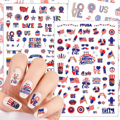 KTAABTR finished patriotic manicure ideal for holiday events